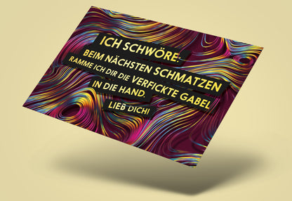 Schmatzen Fck You Card