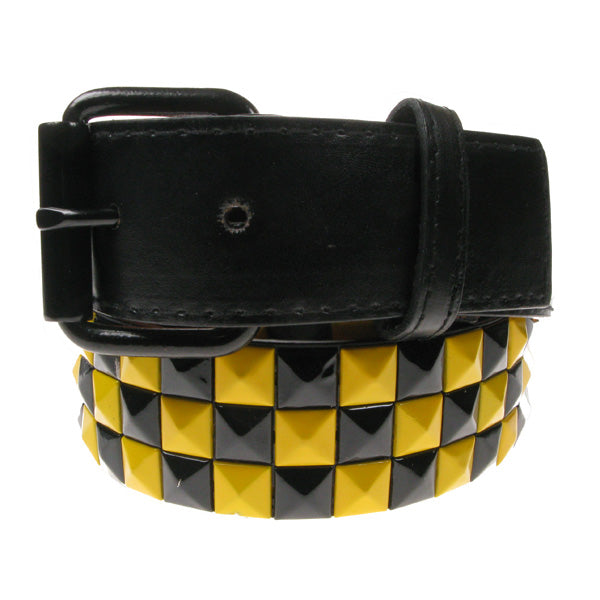 Studded belt 3-row yellow Colours Shop