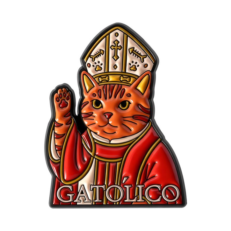 Kleiner Emaille-Anstecker GATOLICO ENAMEL PIN von Moon Attic