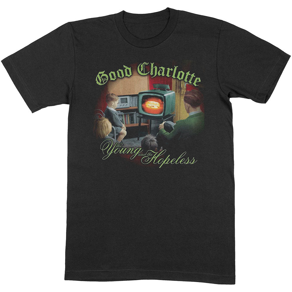 Lizensiertes Good Charlotte Young and Hopeless Bandshirt mit Albumcoverprint