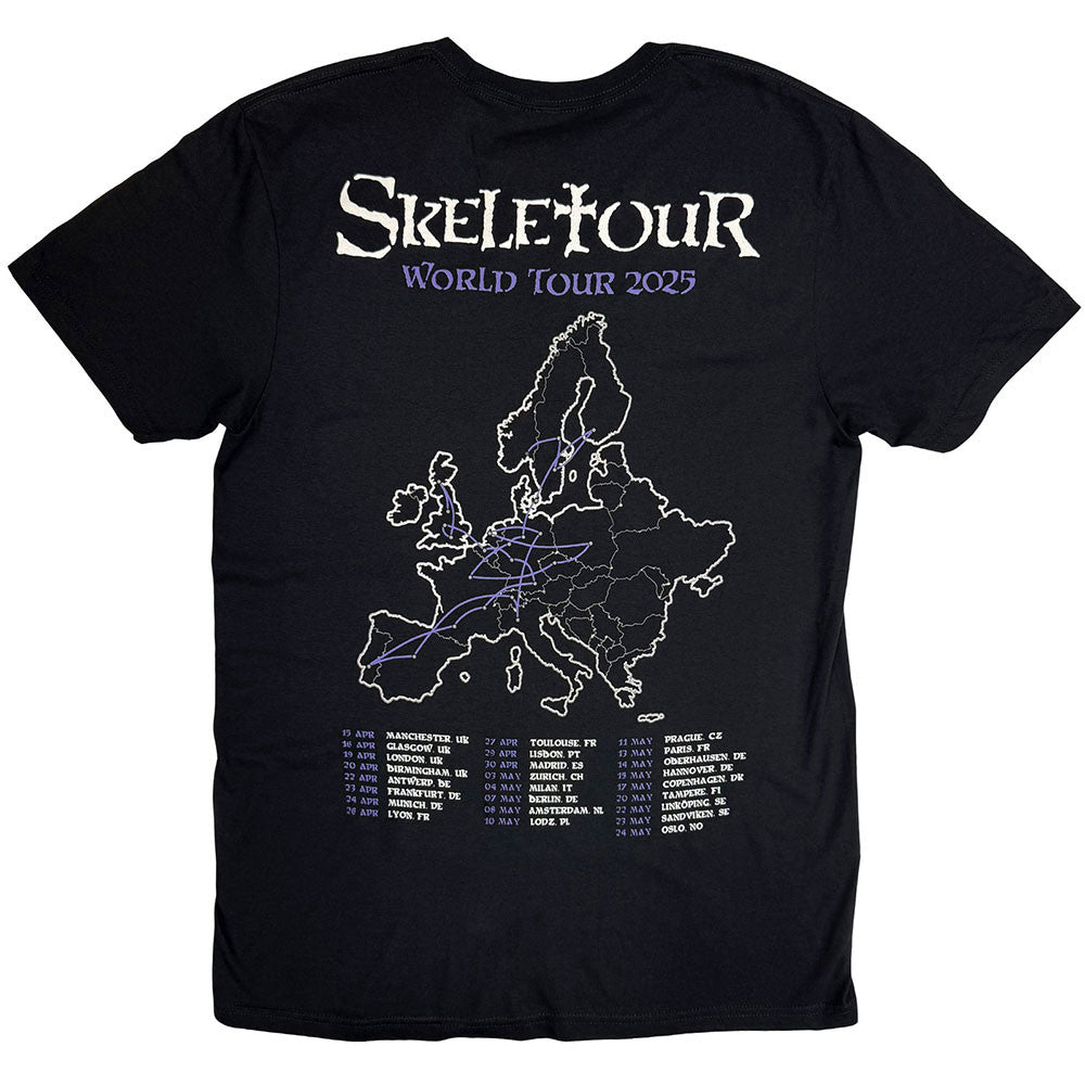Lizensiertes Ghost Skeleta Album Cover '25 Tour Dates Bandshirt mit Backprint