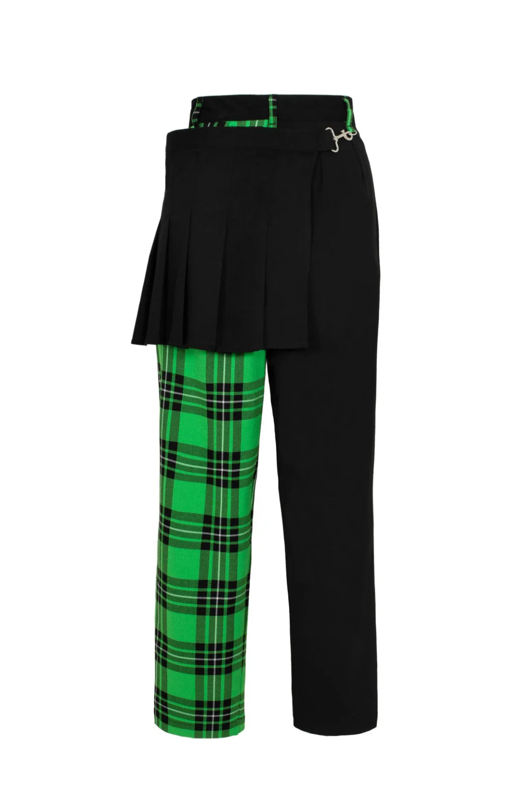 Schwarze und grüne Hose Mason Tousers Green mit Schottenmuster