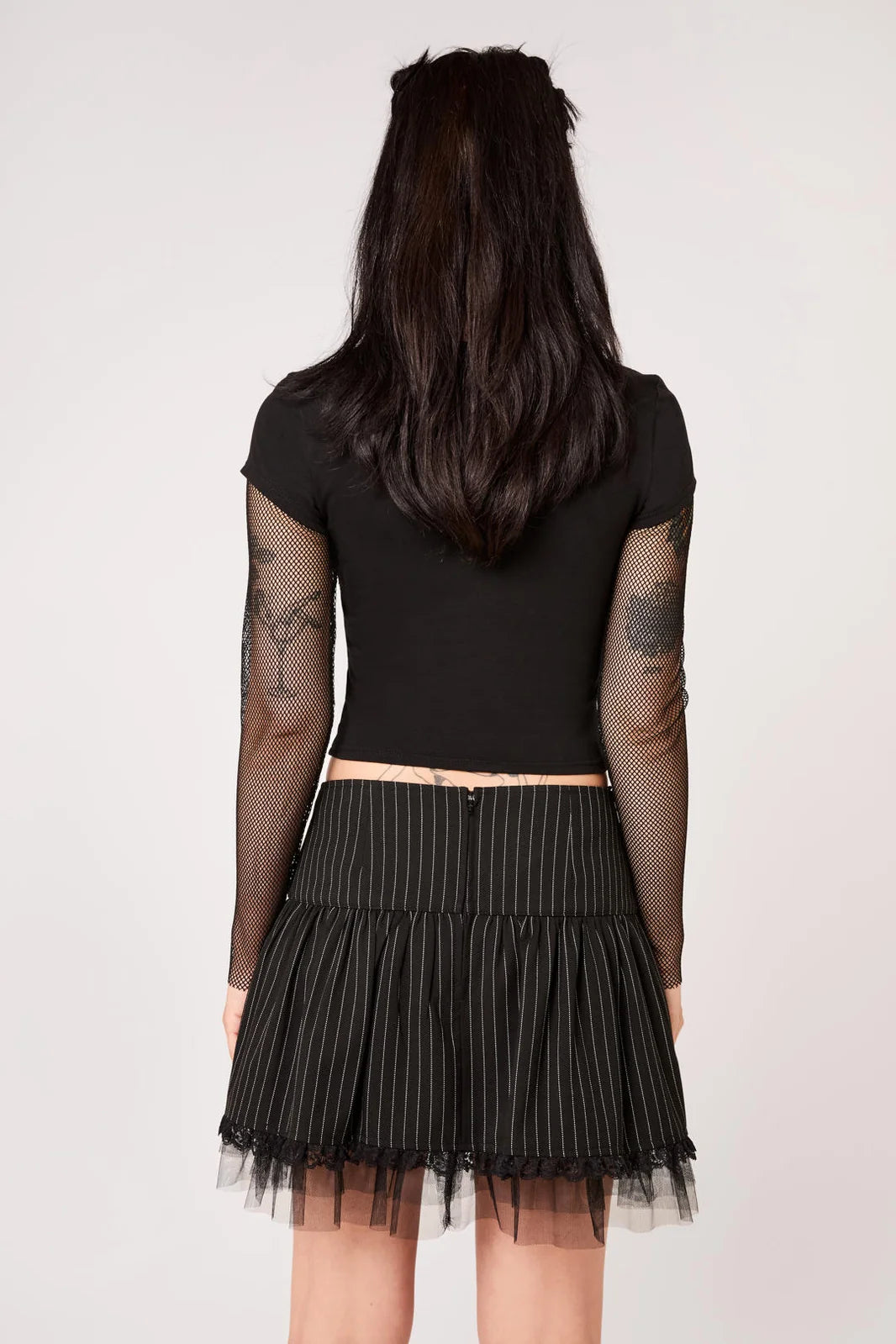 Quinzel-Skirt-Pinstripe- Hellbunny