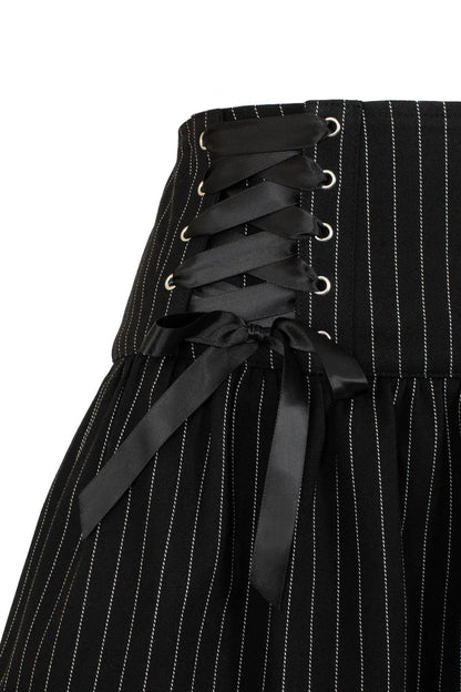 Quinzel-Skirt-Pinstripe- Hellbunny