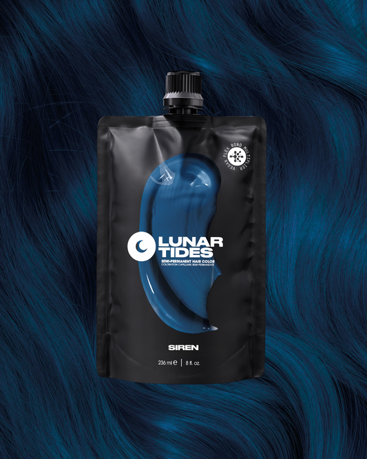 semi-permanente Haartönung Siren in dem Farbton Petrolgrün mit blauen Untertönen von Lunar Tides