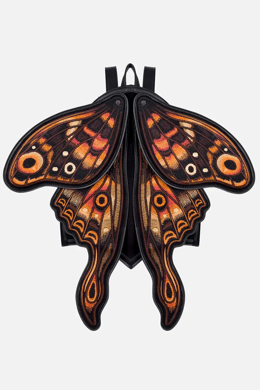 Schwarzer Rucksack IGNIS MOTH BACKPACK mit beweglichen Mottenflügeln von Restyle
