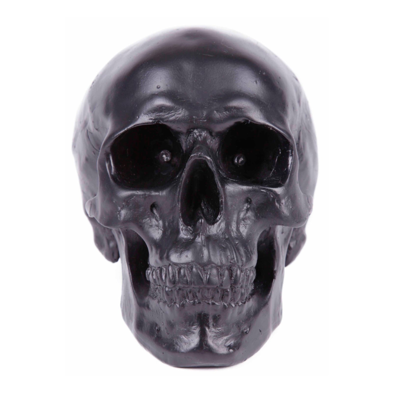 Schwarzer Totenkopf Skull Glowing Eyes Black mit rotleuchtenden Augen