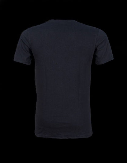 Schwarze Shirt White Skull T-SHIRT mit Totenkopfprint und weißem Irokesen mit Colours Branding