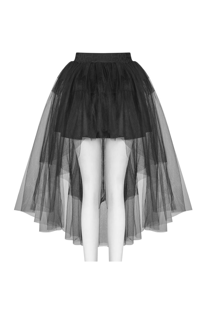 Kuzer Rock Lyriel Skirt&nbsp;mit Tüll in Vokuhila Optik von Punk Rave