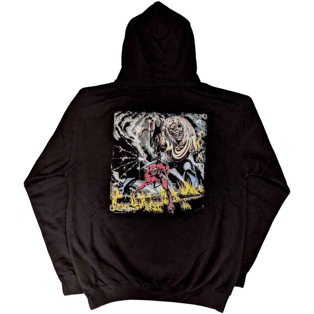 Lizensierter Pullover Iron Maiden Number Of The Beast Vintage Band-Hoodie mit großem Backprint