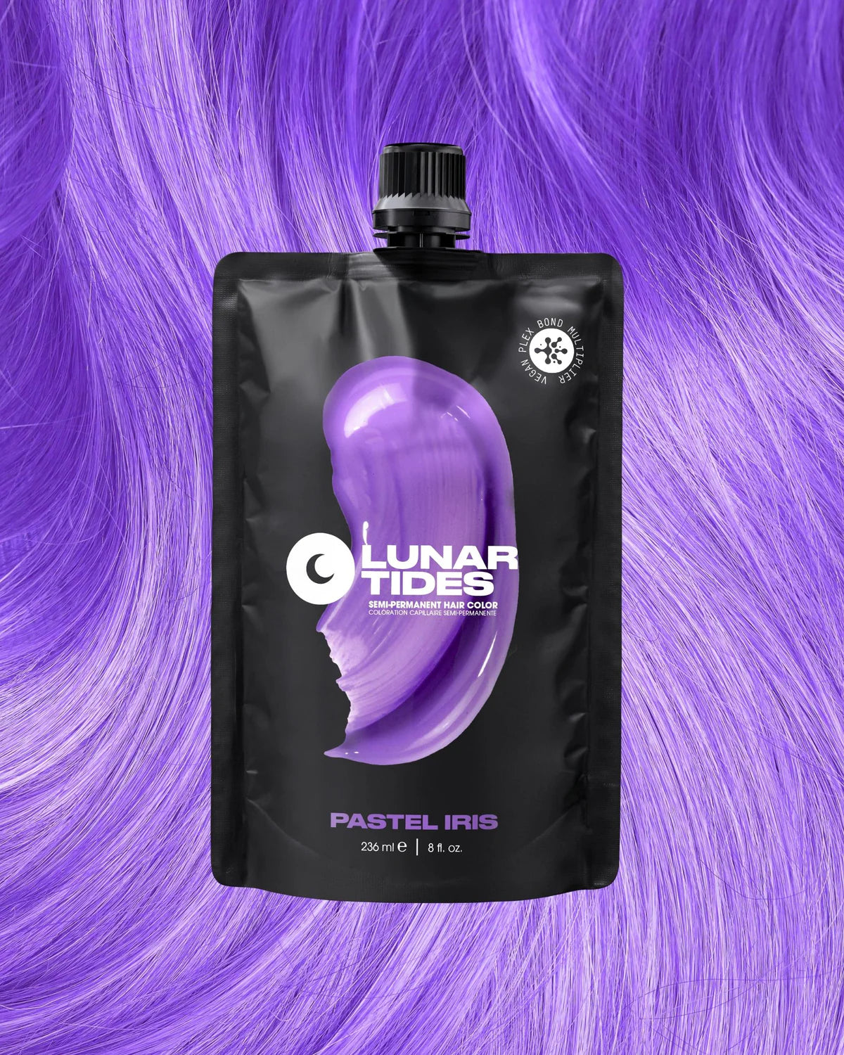 semi-permanente Haartönung Iris Pastel Purple in dem Farbton Pastelllila von Lunar Tides