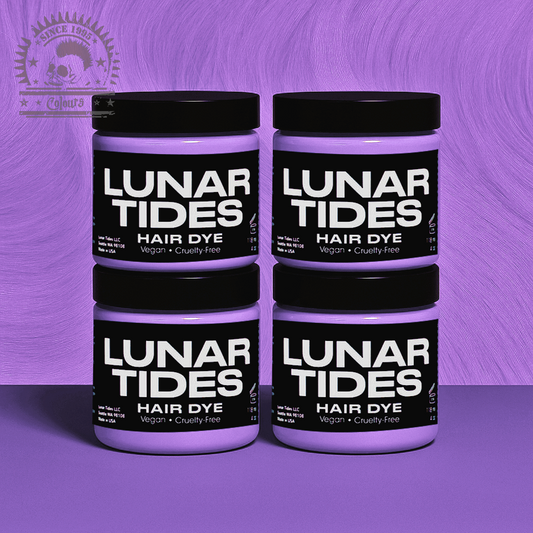 semi-permanente Haartönung 4er-Sparset&nbsp;IRIS PASTEL PURPLE in dem Farbton Pastellviolet von Lunar Tides