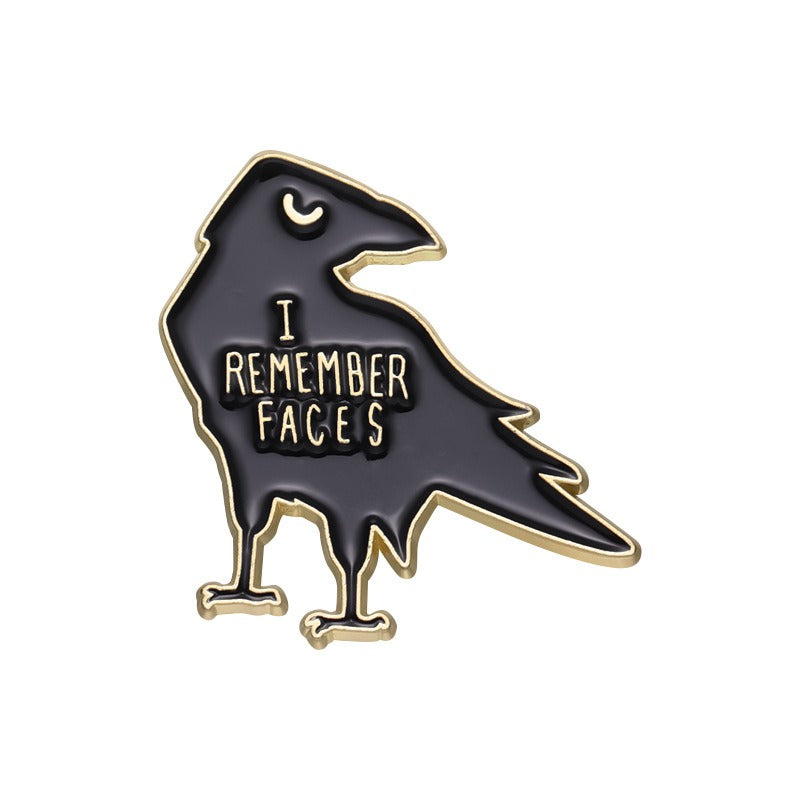 Kleiner Emaille-Anstecker I REMEMBER FACES ENAMEL PIN von Moon Attic