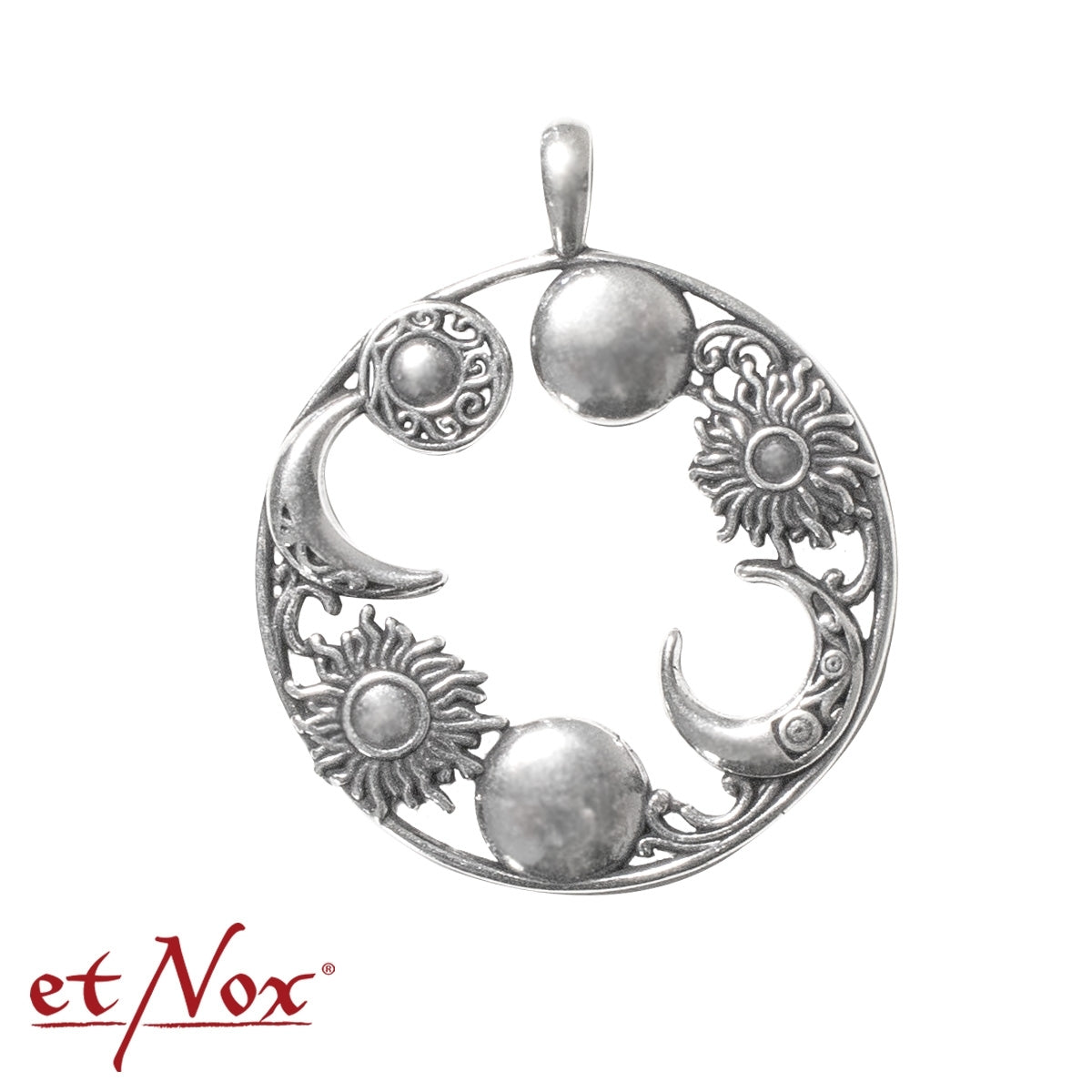 Silberner Kettenanhänger Suns And Moons 925 Silber von etNox