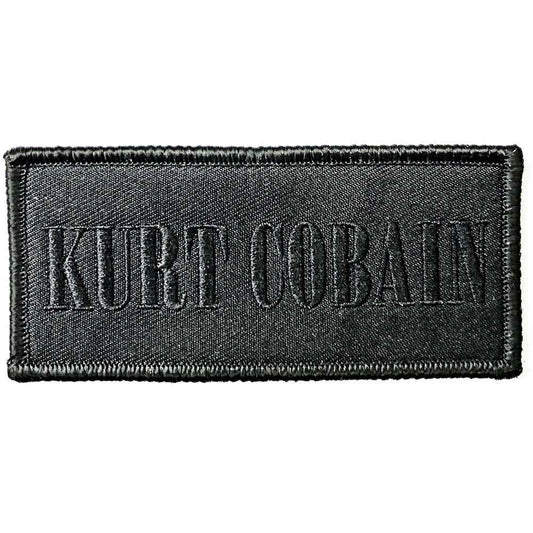 Rechteckiger, schwarzer Aufnäher Kurt Cobain Logo Patch Nr.86