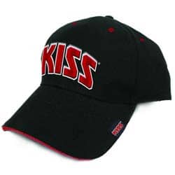 Kiss Baseball Cap Red On White Logo