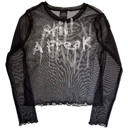 Korn Still a Freak Ladies Long Sleeve Mesh Crop Top