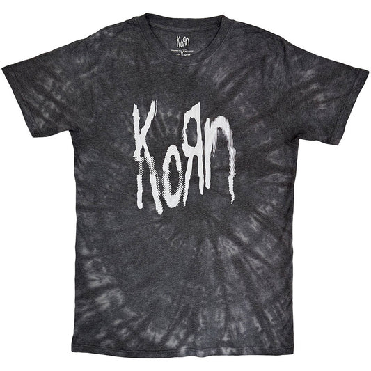 Lizensiertes Korn Spider Glitch Wash Collection Bandshirt in Batik-Optik