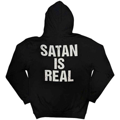 Lizensierter Pullover Kreator Satan Is Real Band-Hoodie mit großem Backprint