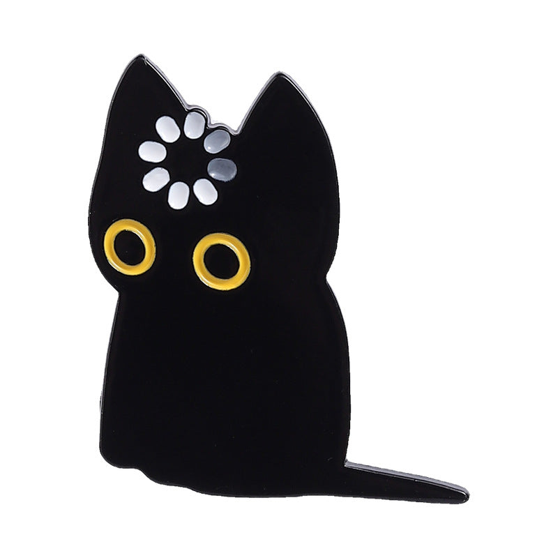 Kleiner Emaille-Anstecker LOADING CAT ENAMEL PIN von Moon Attic