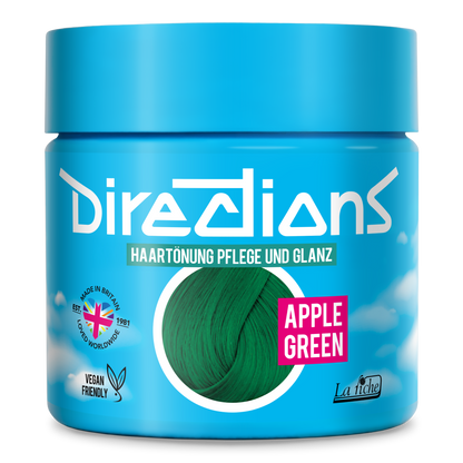 APPLE GREEN Hair Color Directions