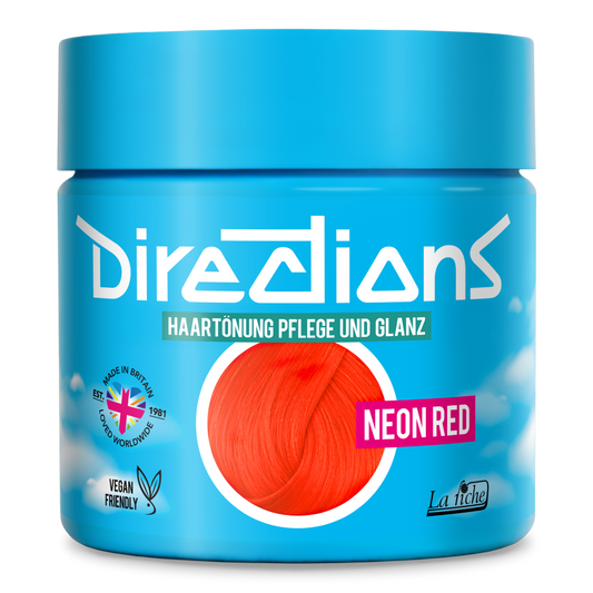 NEON RED Hair Tint Directions