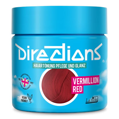 VERMILLION RED Hair Dye Directions