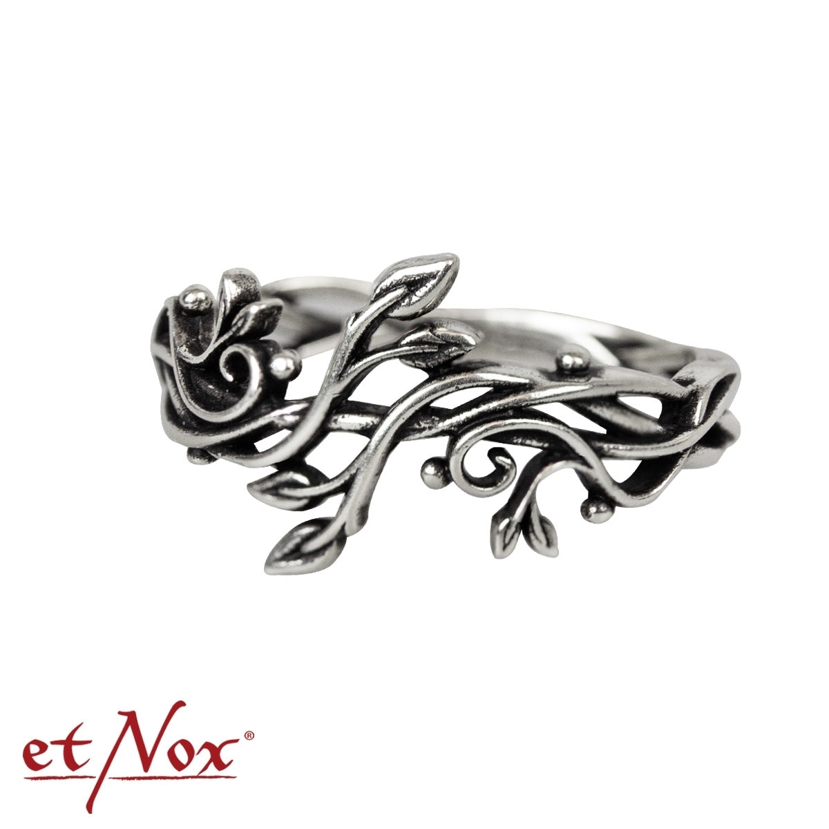Edelstahlring Leaves Ring mit floralem Design von etNox