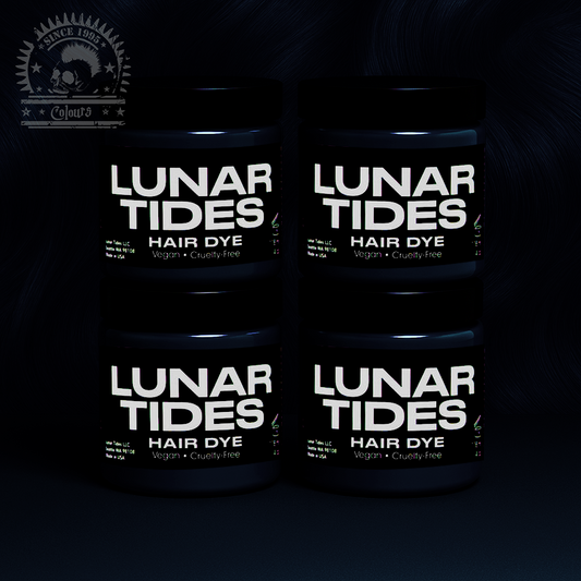 semi-permanente Haartönung 4er-Sparset&nbsp;MAGIC SHADOW in dem Farbton Schwarz-Blau von Lunar Tides