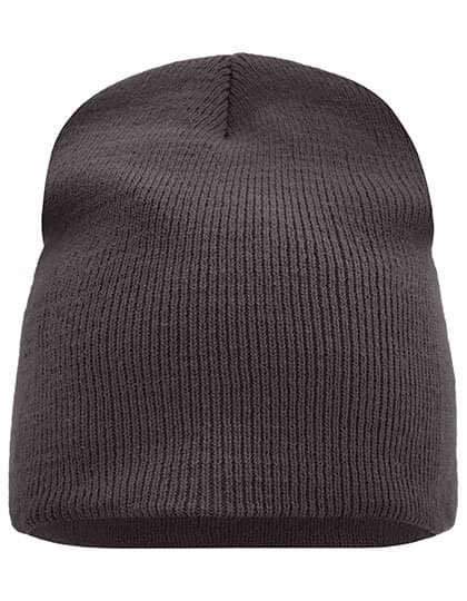 Schwarze, schlichte Mütze Basic Beanie Black