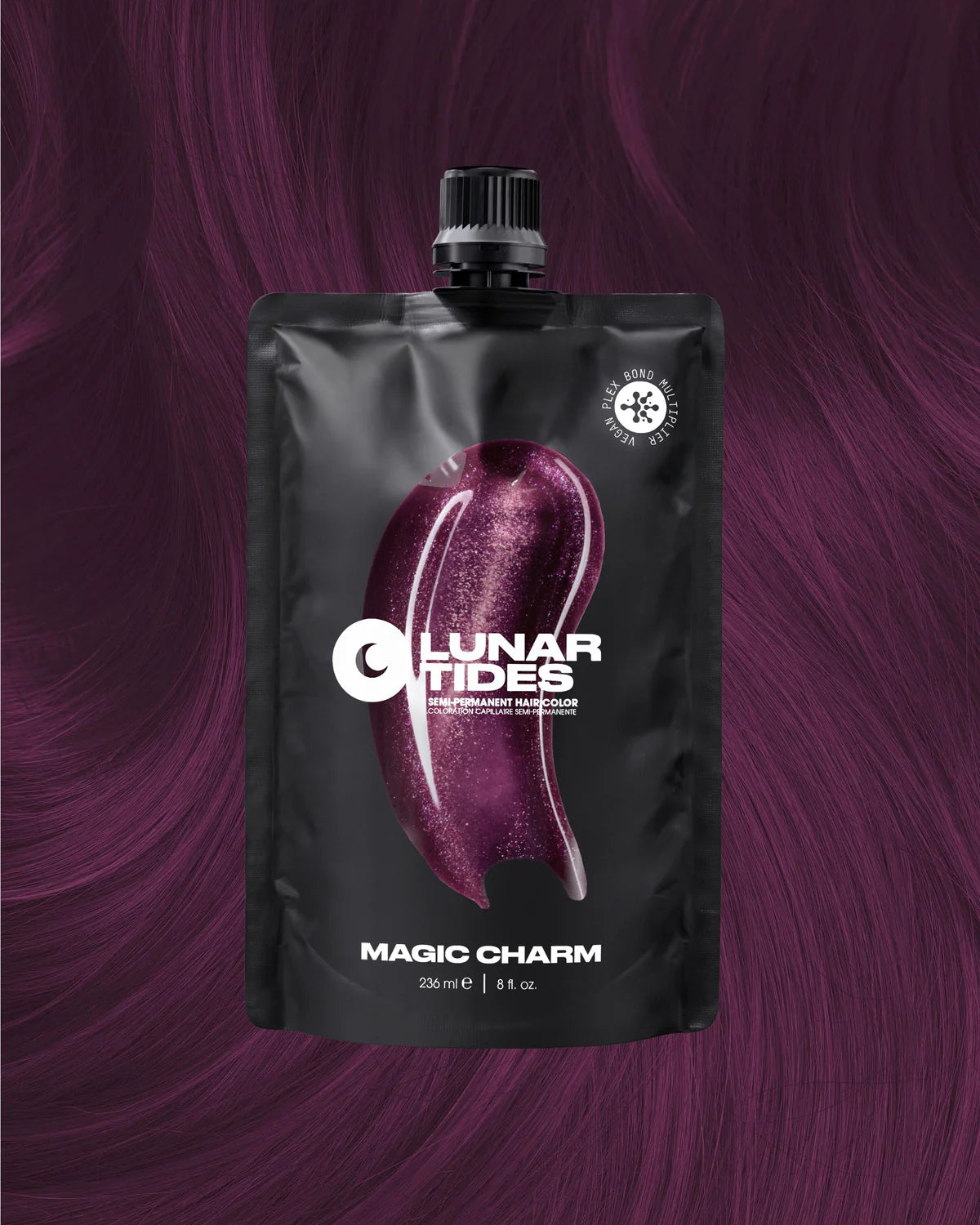 semi-permanente Haartönung Magic Charm in dem Farbton Schwarz-Pink von Lunar Tides