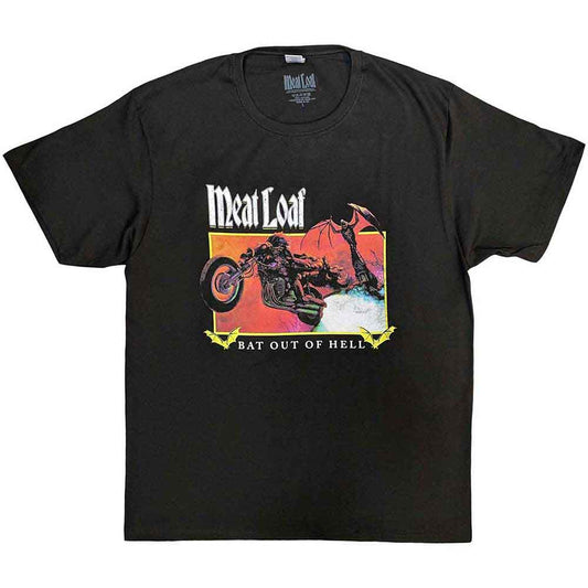 Lizensiertes Meat Loaf Bat Out Of Hell Rectangle Bandshirt