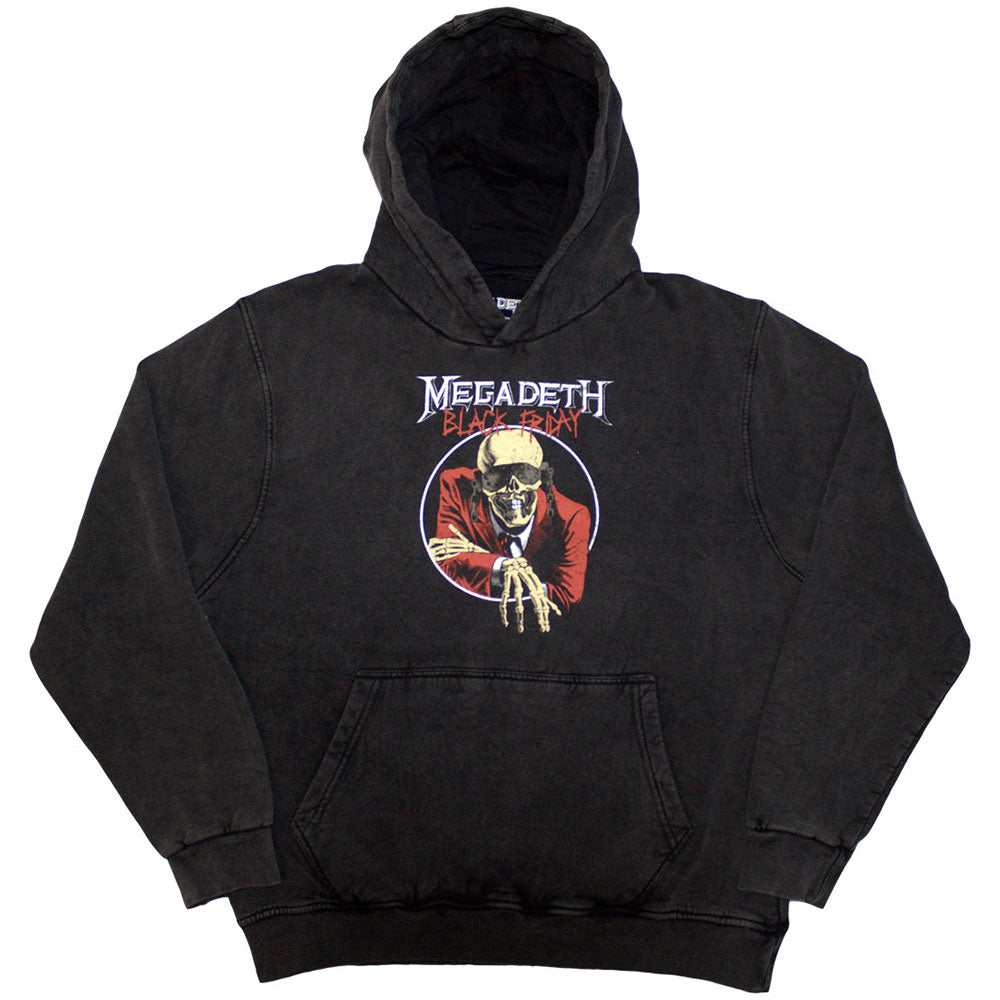 Lizensierter Pullover Megadeth Black Friday Wash Collection Band-Hoodie mit Backprint