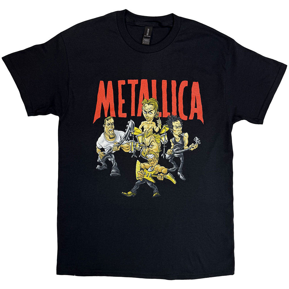 Lizensiertes Metallica Load Chavez Cartoon Bandshirt im Comic-Stil