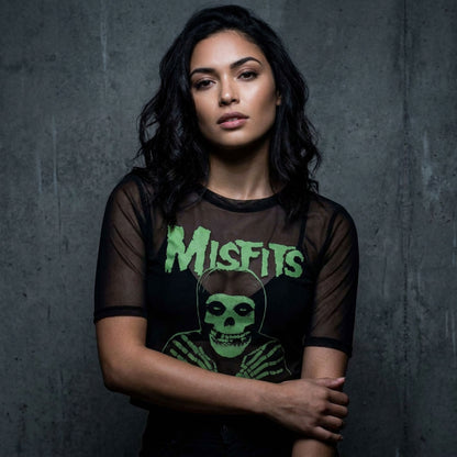Misfits Green Hands Ladies Mesh Crop Top