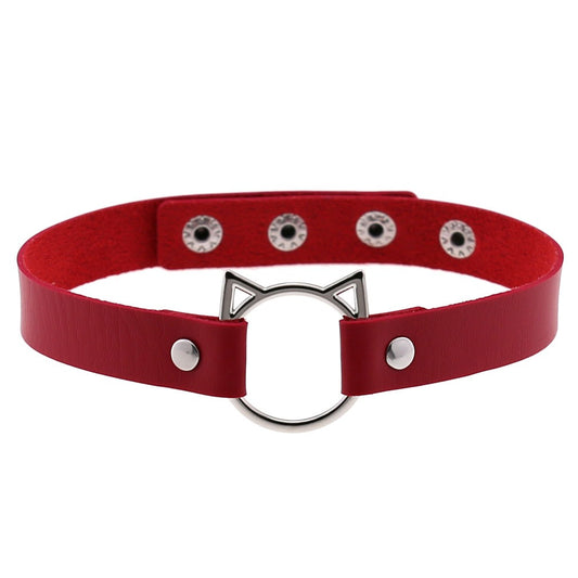 Rotes Halsband Red Cat Choker von Moon Attic
