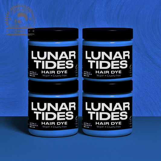 semi-permanente Haartönung 4er-Sparset&nbsp;MOONSTONE in dem Farbton Pastellblau von Lunar Tides