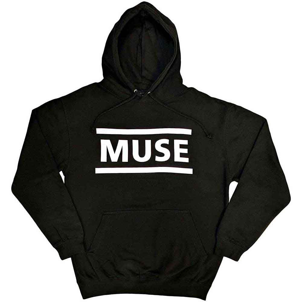 Lizensierter Pullover Muse White Logo Band-Hoodie