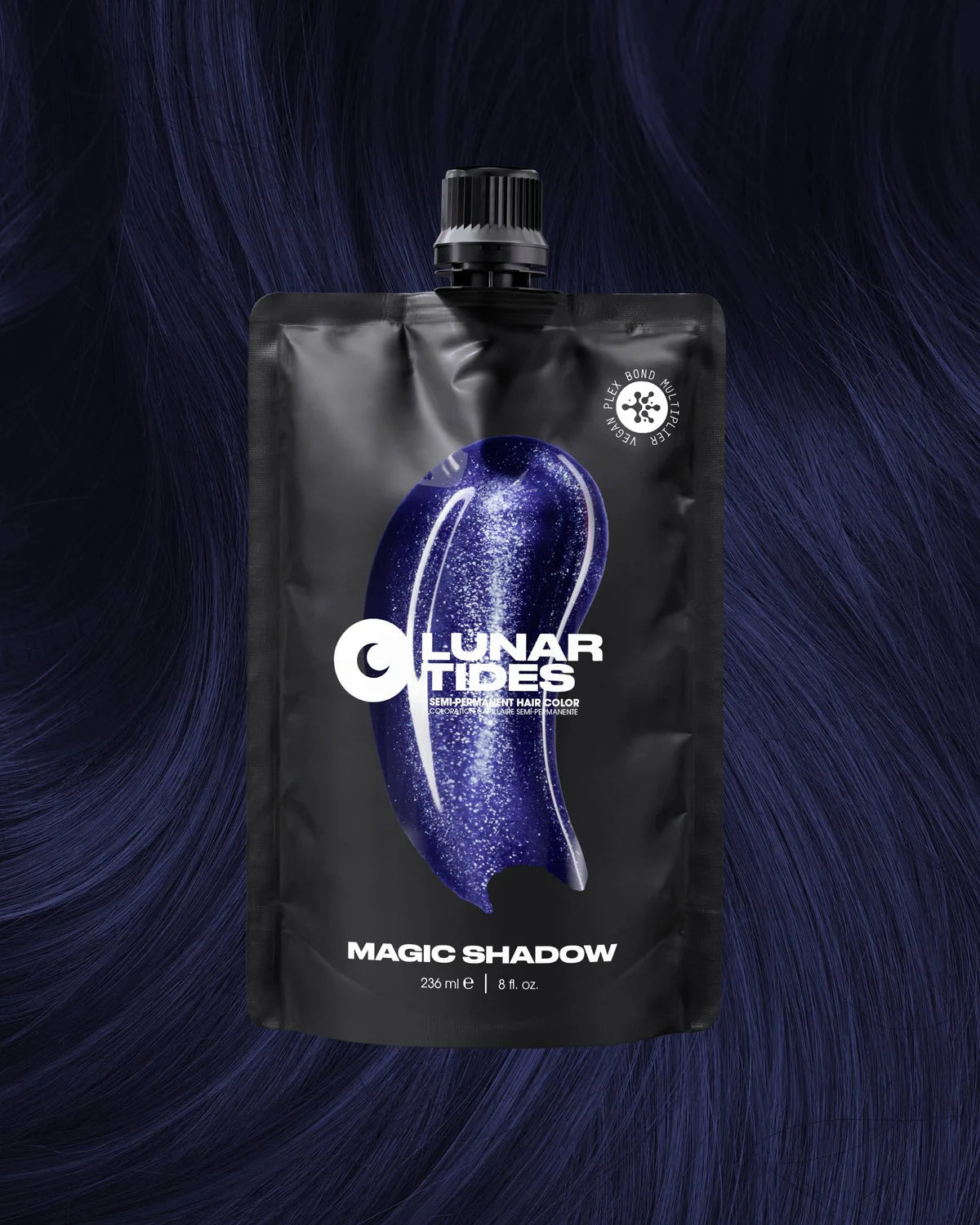 semi-permanente Haartönung Magic Shadow in dem Farbton Dunkelblau von Lunar Tides
