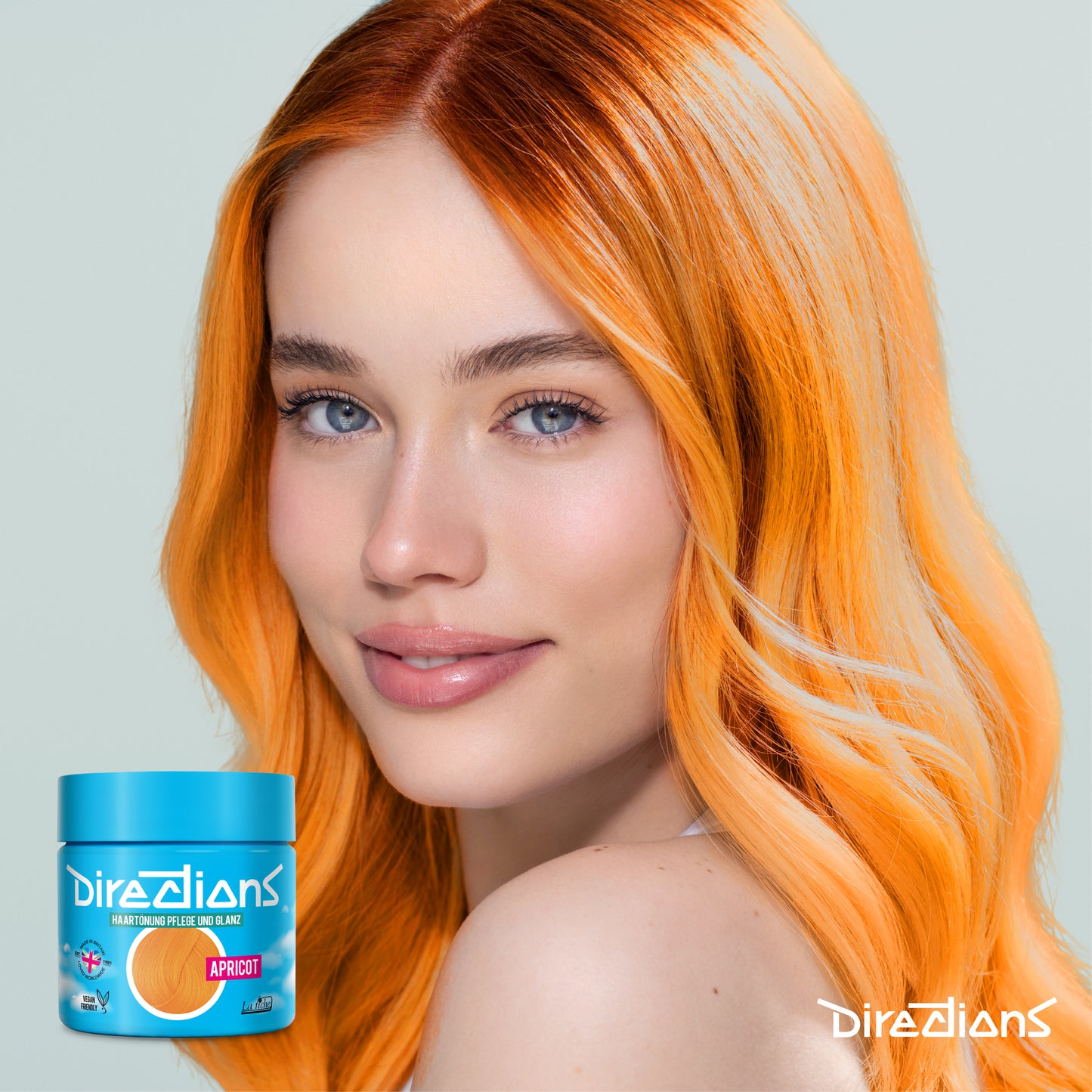 semi-permanente Haartönung APRICOT in dem Farbton Hellorange von Directions