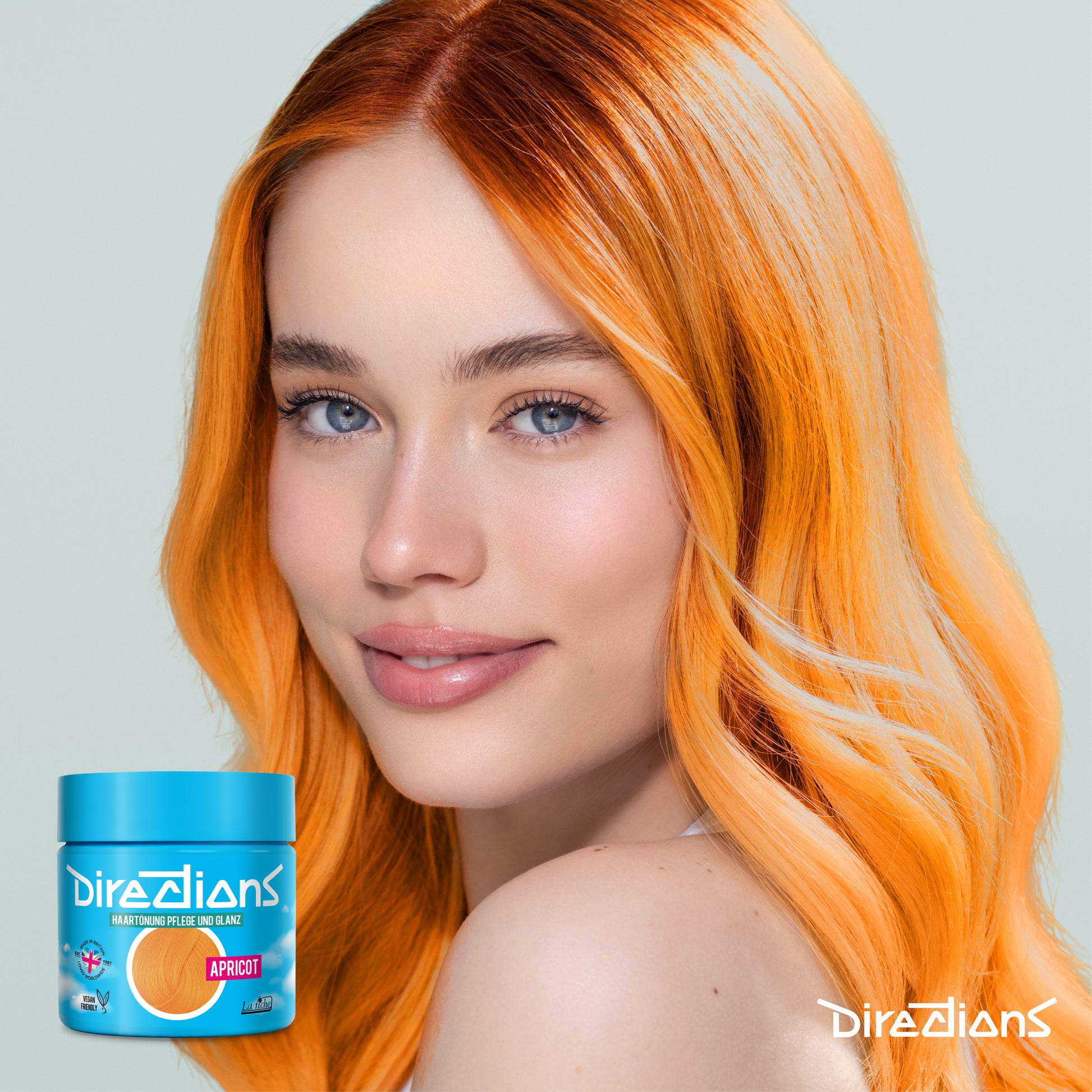 semi-permanente Haartönung APRICOT in dem Farbton Hellorange von Directions