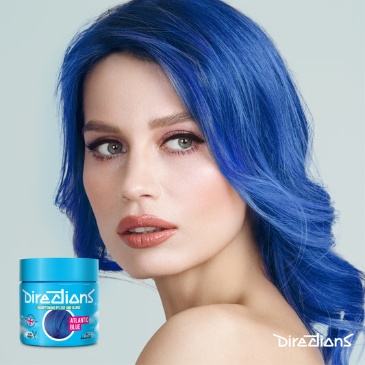 semi-permanente Haartönung ATLANTIC BLUE in dem Farbton Blau von Directions