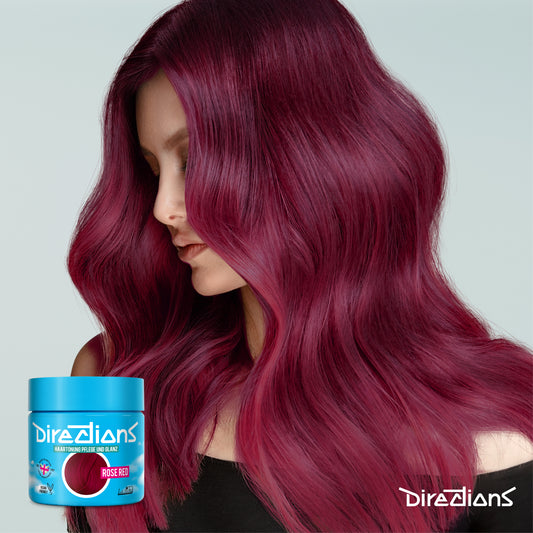 semi-permanente Haartönung ROSE RED in dem Farbton Rosenrot von Directions