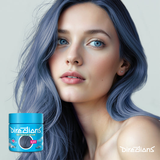 semi-permanente Haartönung SLATE in dem Farbton Blaugrau von Directions