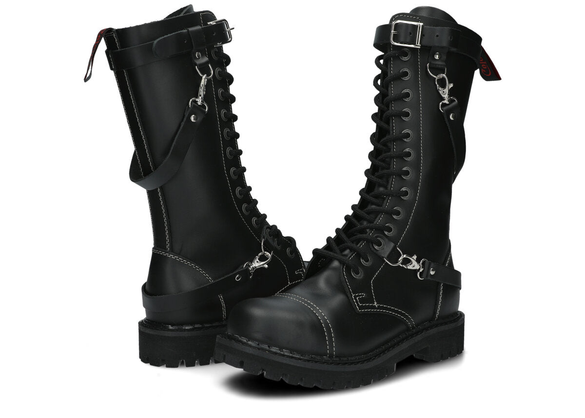 14 Loch 3 Straps Black Colours Boots 