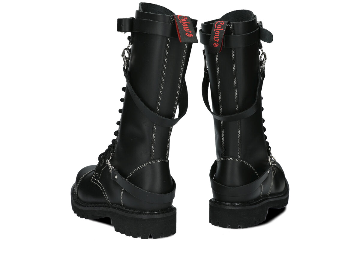 14 Loch 3 Straps Black Colours Boots 