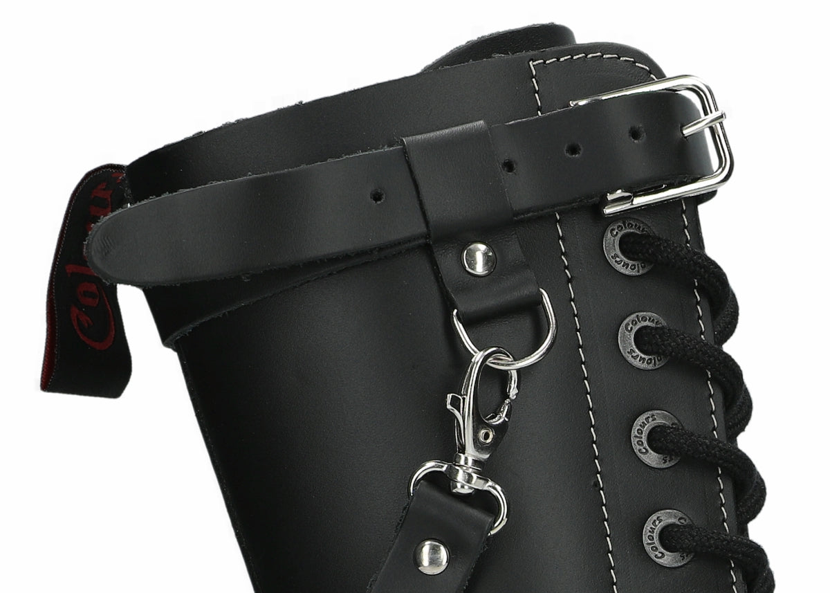 14 Loch 3 Straps Black Colours Boots 