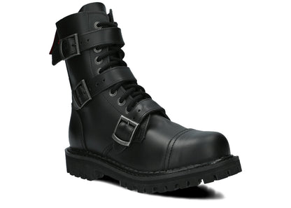 10 Loch 3 Buckles Black Colours Boots