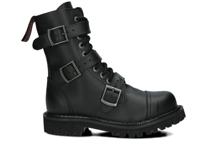 10 Loch 3 Buckles Black Colours Boots