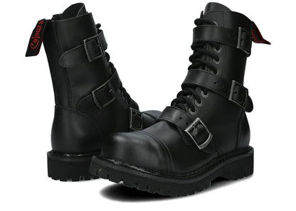 10 Loch 3 Buckles Black Colours Boots